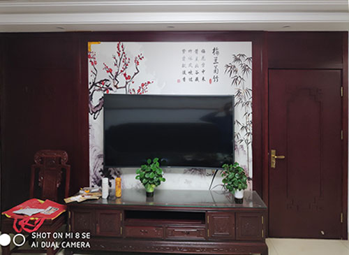 北海中式家庭装修电视柜效果展示